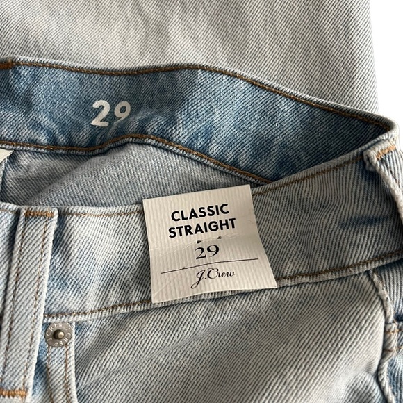 J. Crew - NWT High-rise '90s Classic Straight Fit Jean in Waterside Wash Sz 29 - Picture 8 of 10